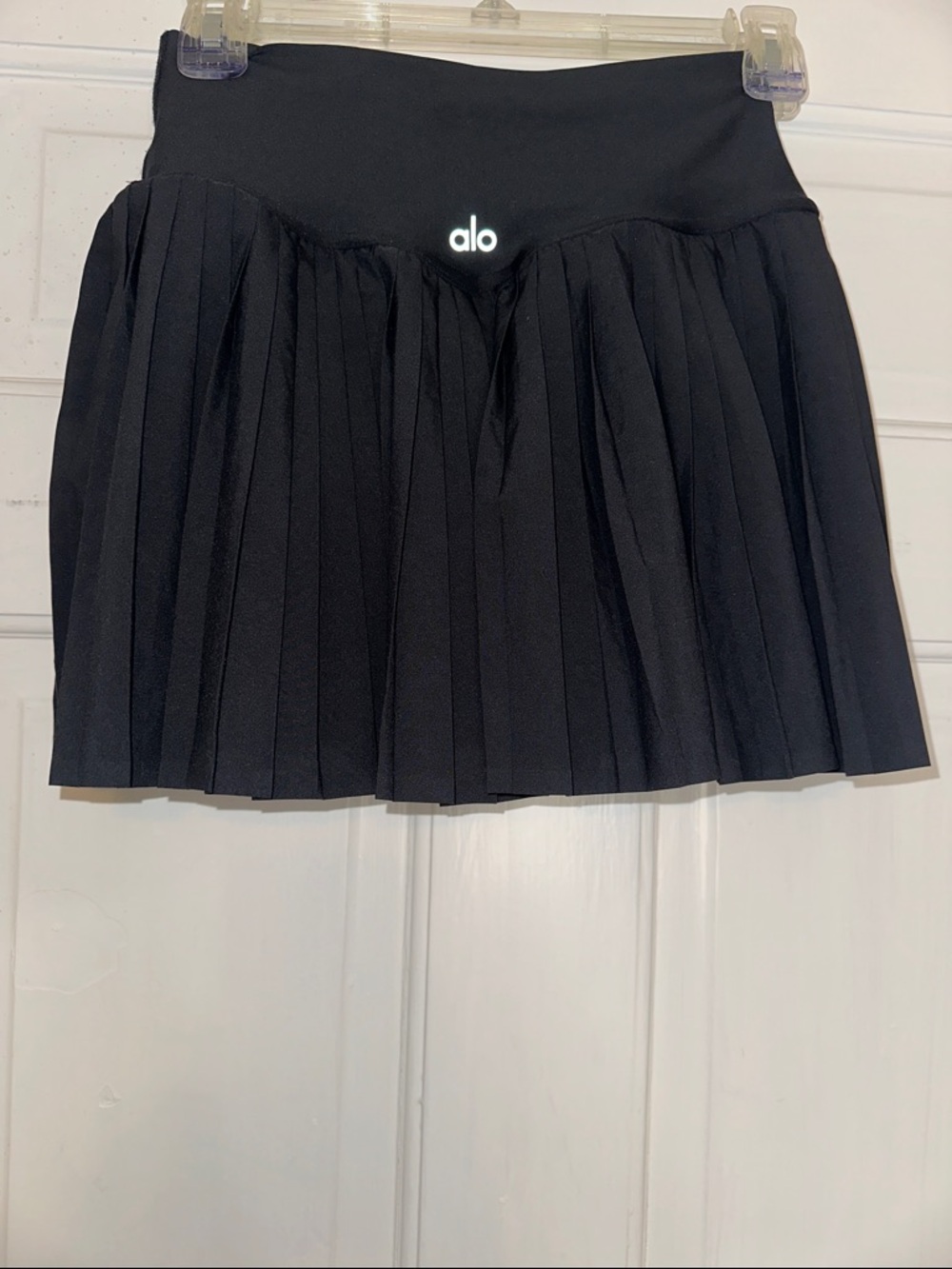 ALO Yoga Black Pleated Mini Skirt